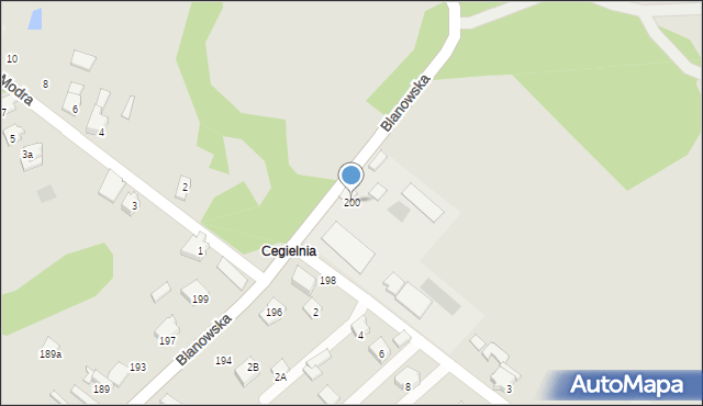 Zawiercie, Blanowska, 200, mapa Zawiercie