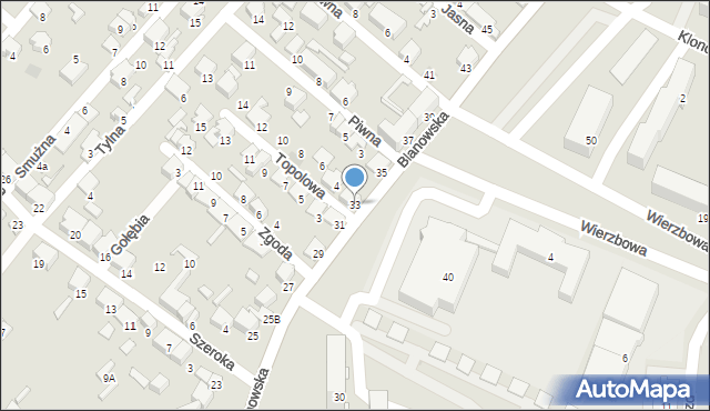 Zawiercie, Blanowska, 33, mapa Zawiercie