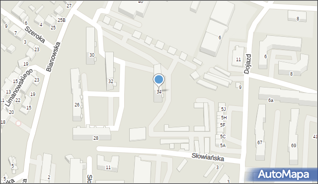 Zawiercie, Blanowska, 34, mapa Zawiercie