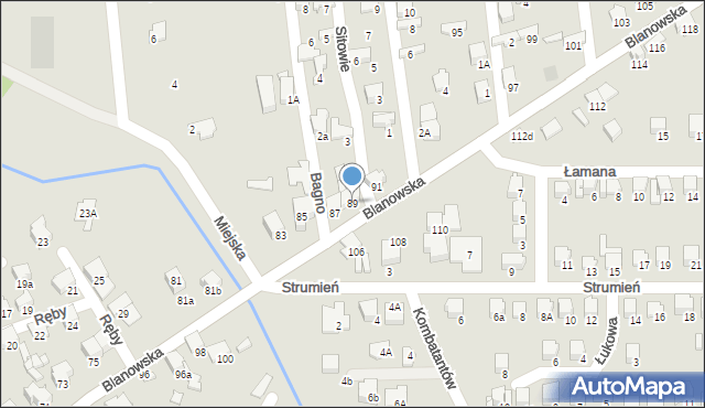 Zawiercie, Blanowska, 89, mapa Zawiercie