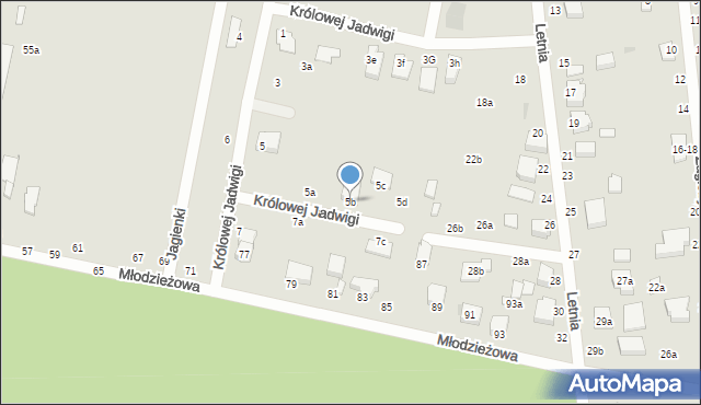 Zgierz, bł. Królowej Jadwigi, 5b, mapa Zgierz