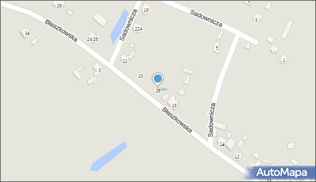 Złoczew, Błaszkowska, 18, mapa Złoczew