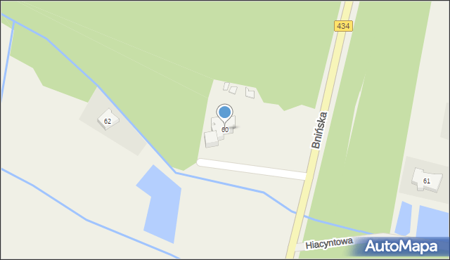 Czmoniec, Bnińska, 60, mapa Czmoniec
