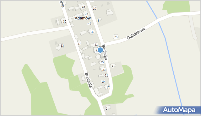 Adamów, Bociania, 27, mapa Adamów