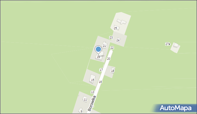 Adamów, Borowika, 19, mapa Adamów
