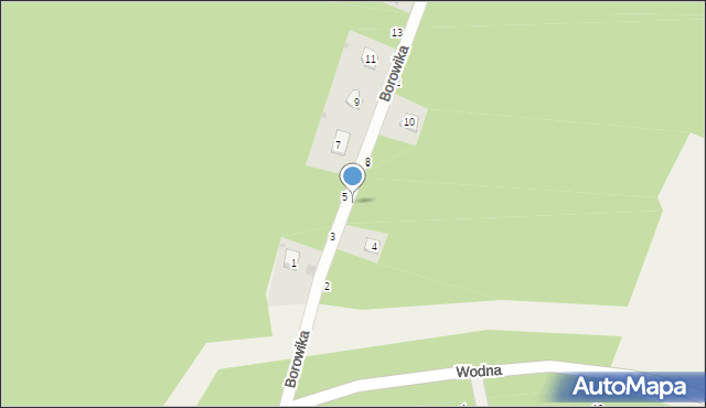 Adamów, Borowika, 6, mapa Adamów
