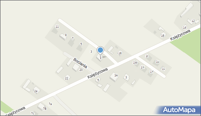 Aleksandria Druga, Bociania, 1, mapa Aleksandria Druga