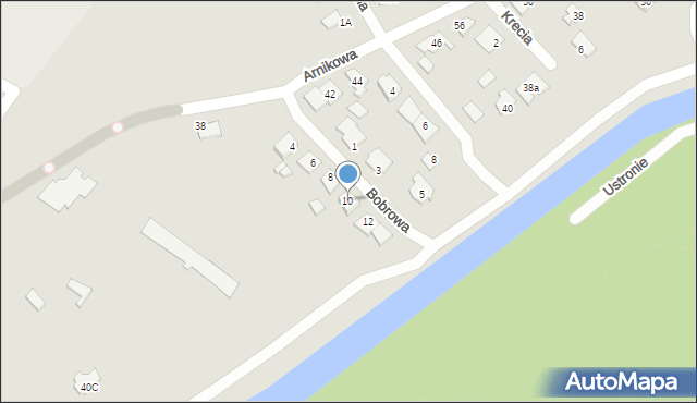 Augustów, Bobrowa, 10, mapa Augustów