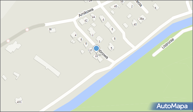 Augustów, Bobrowa, 12, mapa Augustów