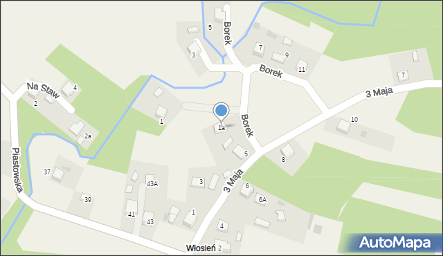 Babice, Borek, 1a, mapa Babice