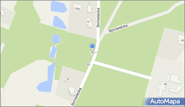 Banino, Borowiecka, 71, mapa Banino