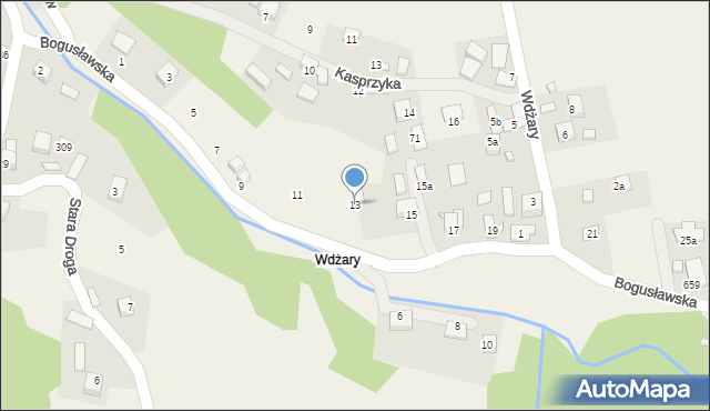 Barcice, Bogusławska, 13, mapa Barcice
