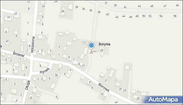 Będkowice, Borowa, 13, mapa Będkowice
