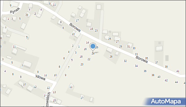 Będkowice, Borowa, 24, mapa Będkowice