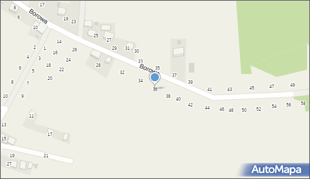 Będkowice, Borowa, 36, mapa Będkowice