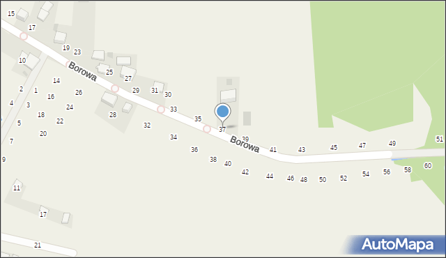 Będkowice, Borowa, 37, mapa Będkowice