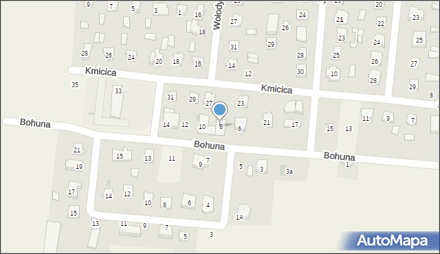 Biała, Bohuna Jerzego, 8, mapa Biała