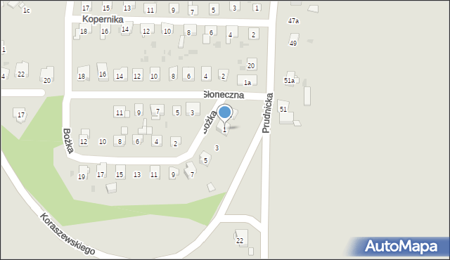 Biała, Bożka Arki, 1, mapa Biała