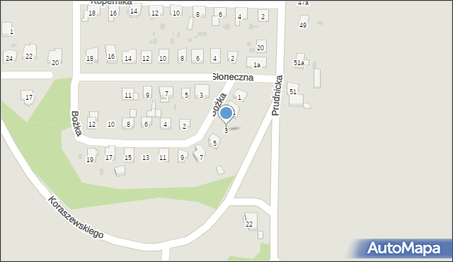 Biała, Bożka Arki, 3, mapa Biała