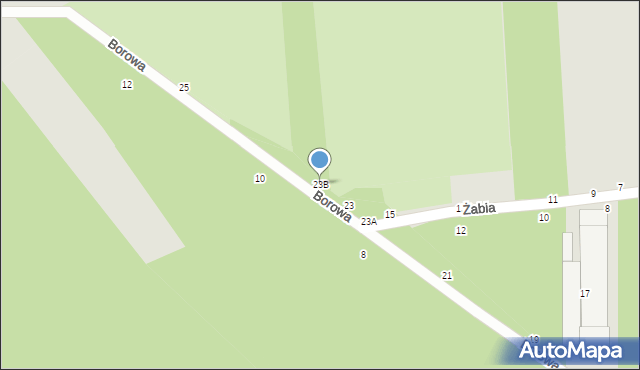 Biała Podlaska, Borowa, 23B, mapa Białej Podlaskiej
