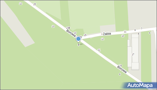 Biała Podlaska, Borowa, 8, mapa Białej Podlaskiej