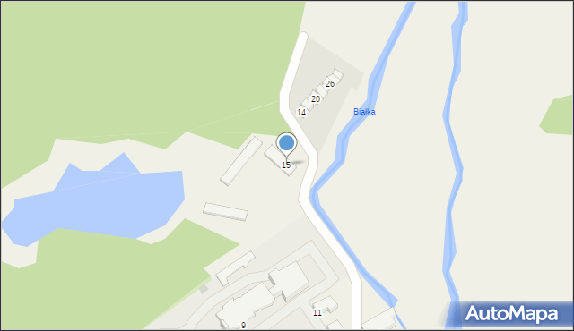 Biała Wielka, Bogumilska, 15, mapa Biała Wielka