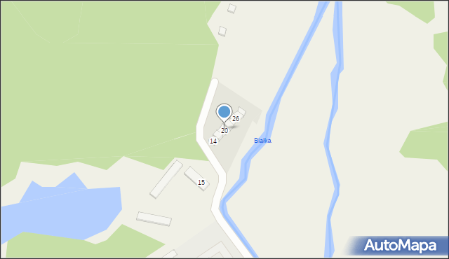 Biała Wielka, Bogumilska, 20, mapa Biała Wielka