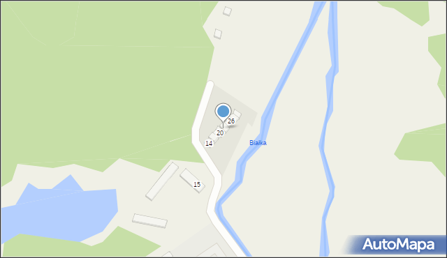 Biała Wielka, Bogumilska, 22, mapa Biała Wielka