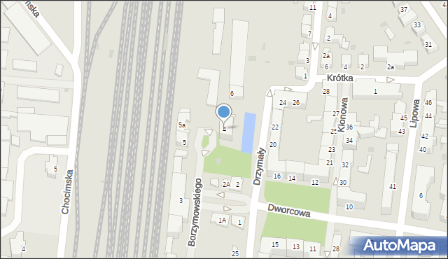 Białogard, Borzymowskiego Marcina, 4, mapa Białogard