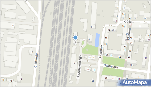 Białogard, Borzymowskiego Marcina, 5, mapa Białogard