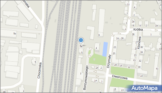 Białogard, Borzymowskiego Marcina, 5a, mapa Białogard