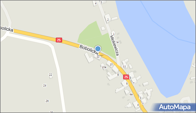 Biały Bór, Bobolicka, 12, mapa Biały Bór
