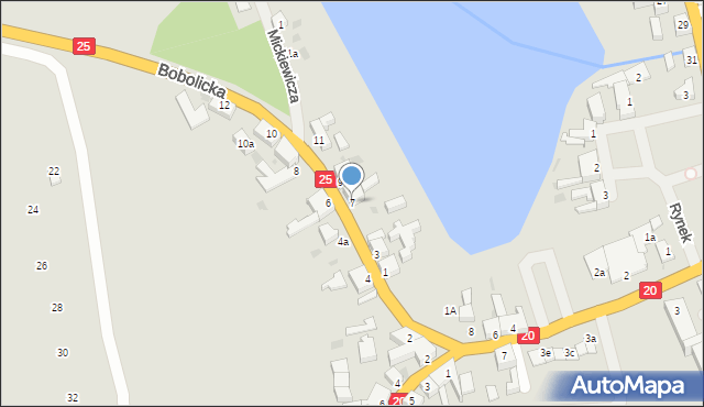 Biały Bór, Bobolicka, 7, mapa Biały Bór