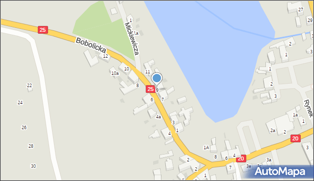 Biały Bór, Bobolicka, 9, mapa Biały Bór