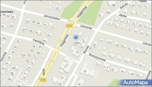 Białystok, Boruty, 21A, mapa Białegostoku