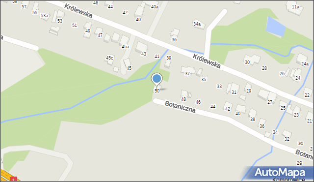 Bielsko-Biała, Botaniczna, 50, mapa Bielsko-Białej