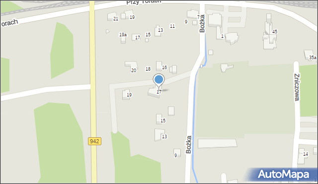 Bielsko-Biała, Bożka Józefa, 17, mapa Bielsko-Białej