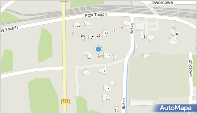 Bielsko-Biała, Bożka Józefa, 18, mapa Bielsko-Białej