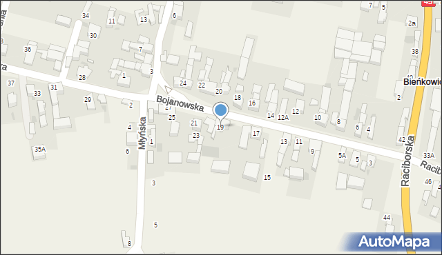 Bieńkowice, Bojanowska, 19, mapa Bieńkowice
