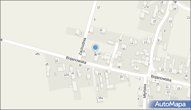 Bieńkowice, Bojanowska, 36, mapa Bieńkowice