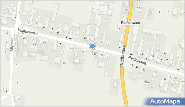 Bieńkowice, Bojanowska, 7, mapa Bieńkowice