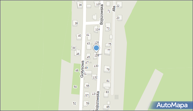 Bieruń, Bojszowska, 128, mapa Bieruń