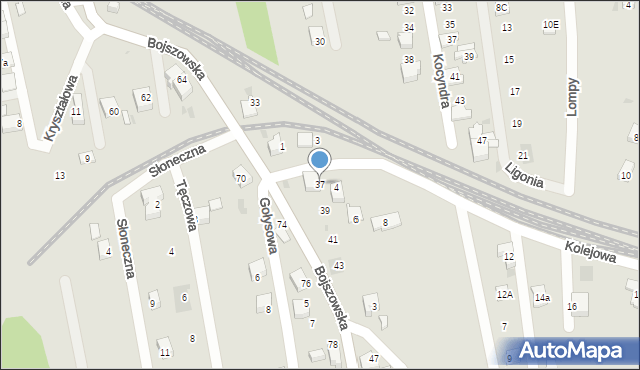 Bieruń, Bojszowska, 37, mapa Bieruń