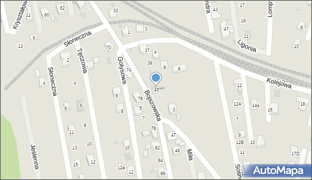 Bieruń, Bojszowska, 43, mapa Bieruń