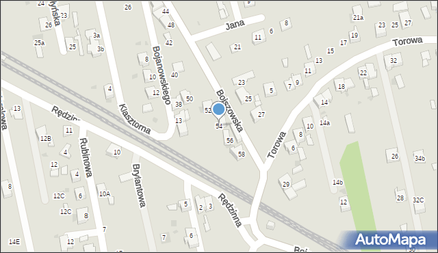 Bieruń, Bojszowska, 54, mapa Bieruń