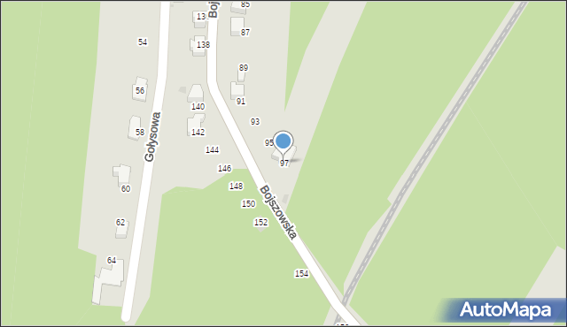 Bieruń, Bojszowska, 97, mapa Bieruń