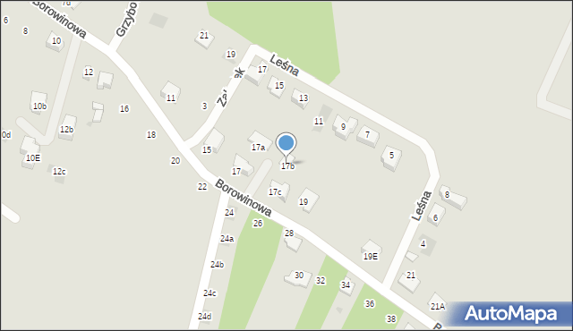 Bieruń, Borowinowa, 17b, mapa Bieruń