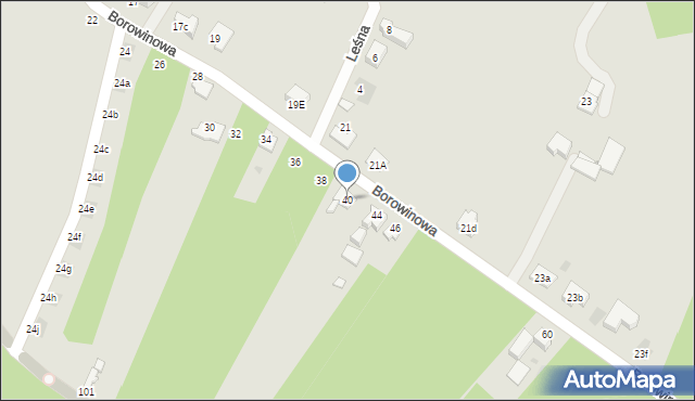 Bieruń, Borowinowa, 40, mapa Bieruń