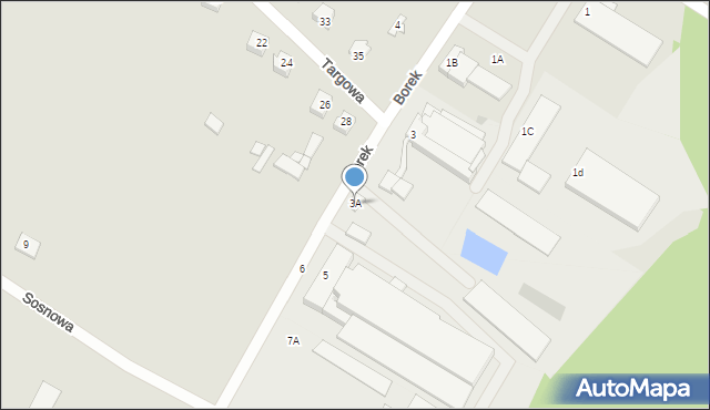 Bieżuń, Borek, 3A, mapa Bieżuń