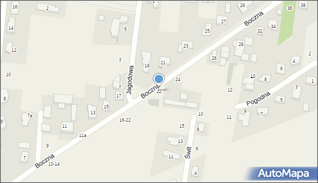 Biskupice, Boczna, 22, mapa Biskupice